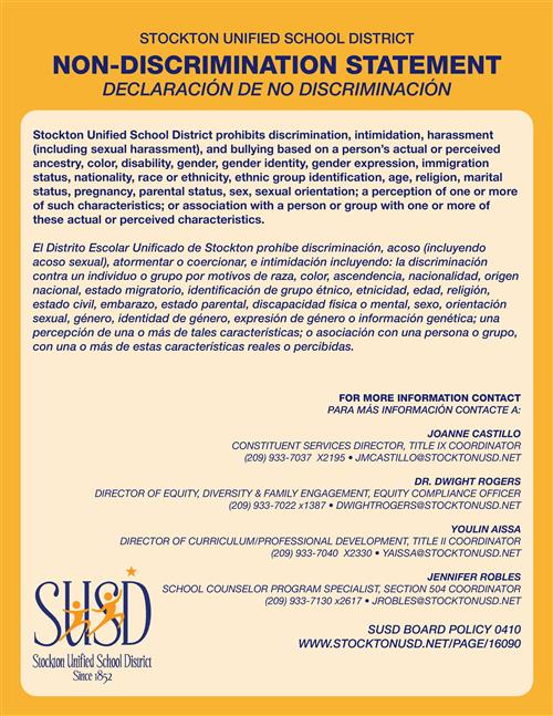 Non-Discrimination Statement